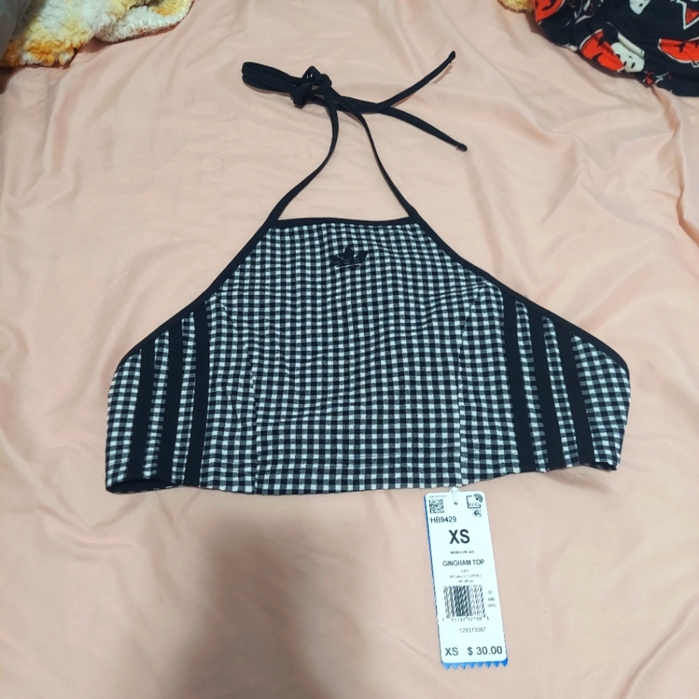 COPY - NWT Adidas gingham halter top